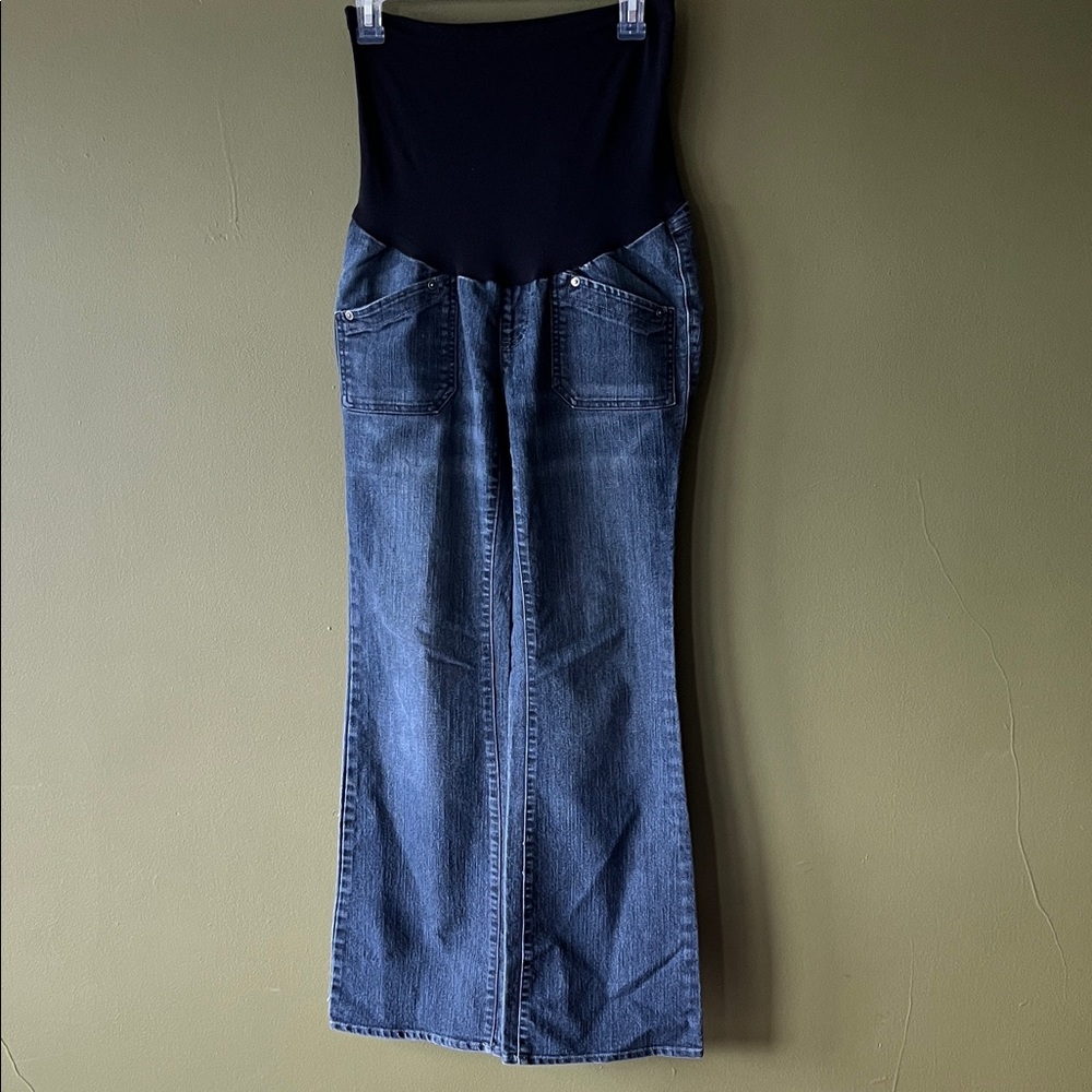 Oh Baby by Motherhood Dark Blue Flare Maternity Jeans